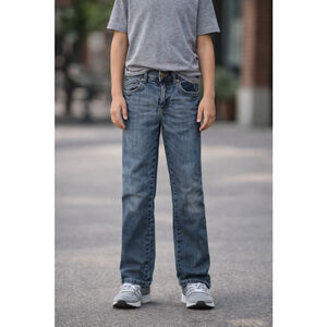 Wrangler Retro Boys Size 11 Slim Straight Jeans Medium Wash Adjustable Waist